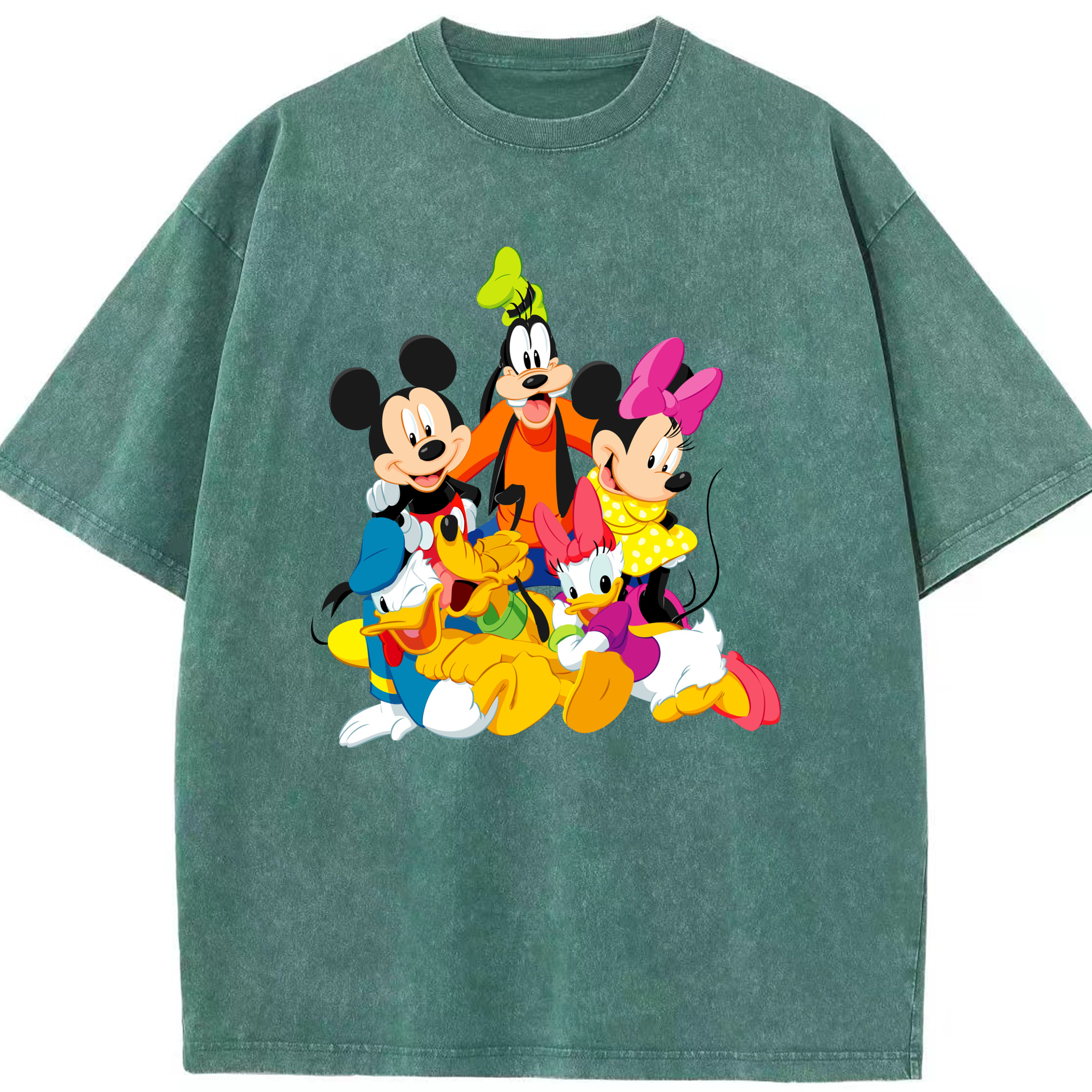 （画像用） ミッキーマウス Mickey Mouse 綿100% ヴィンテージ風 半袖Tシャツ（フロントプリント）